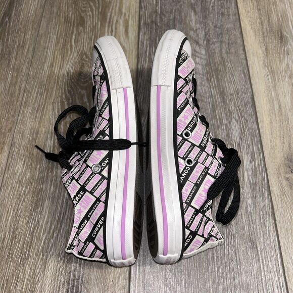 Converse Chuck Taylor All Star Pink Black Youth US Size 3 Sneaker Shoes 667208F - Picture 9 of 11